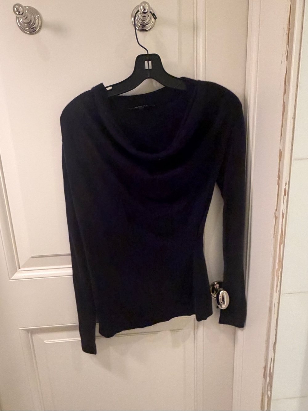 Derek Lam Black Draped Cowl Neck Sweater